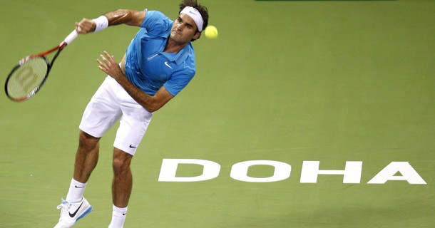 Федерер се изгаври с белгийски дребосък в Доха (+видео)