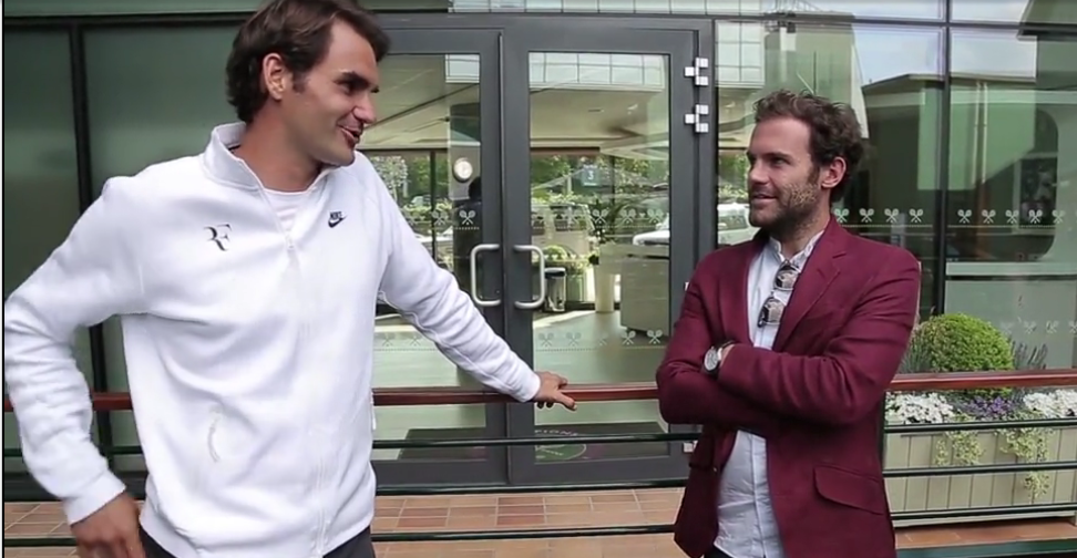 Федерер се срещна със звезди на "Манчестър Юнайтед"