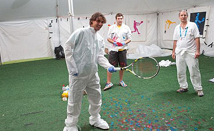 СНИМКИ: Какво нарисуваха Федерер и Надал?