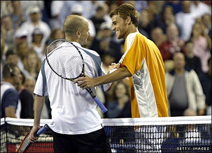 Агаси и Куертен с благотворително шоу