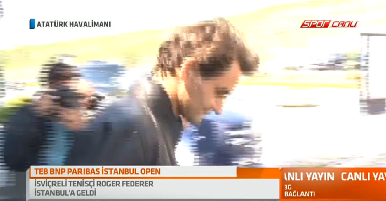 ВИДЕО: Роджър Федерер пристигна в Истанбул