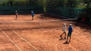 Димитър Топчийски срещу сина на Евгений Кафелников на турнир от първа категория на Тенис Европа в Бургас
